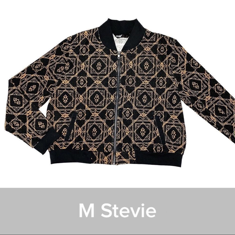 Lularoe Stevie Bomber Jacket Elegant Collection - Size Medium